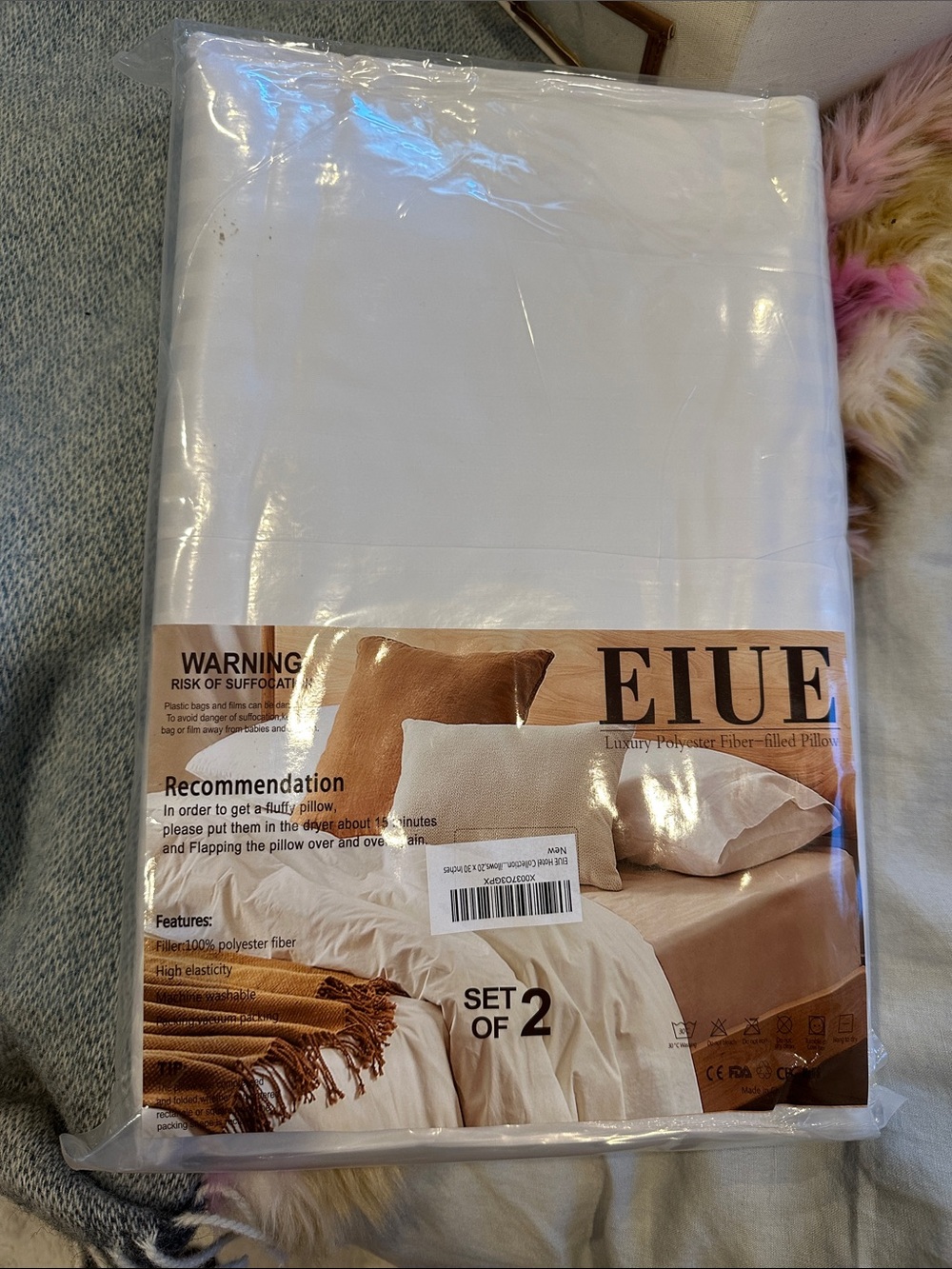 Luxury polyester fiber Pillow set